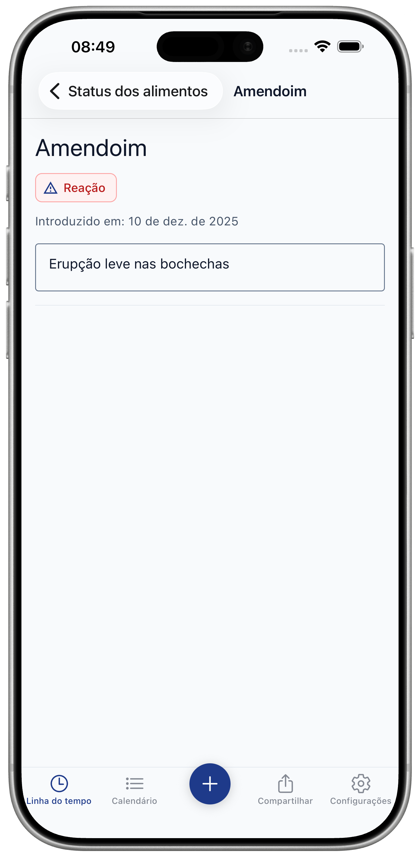 Verificar o status dos alimentos